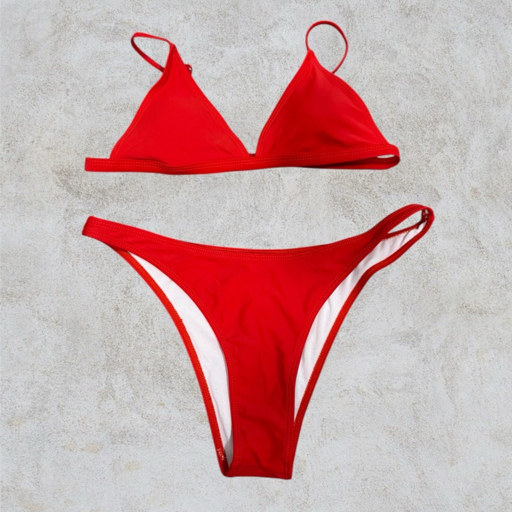SHEIN Bold Red Bikini Set